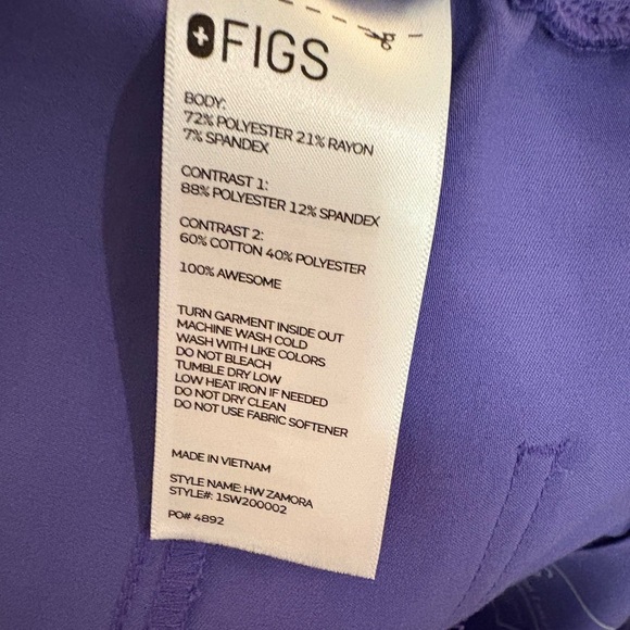 Figs Scrub Jogger 4XL Tall Purple Lavender - Picture 5 of 7